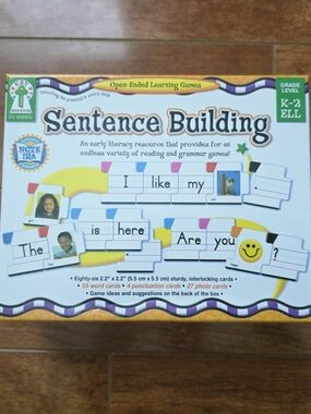 Sentence Building Sight Word and Picture Matching Learning Set - White